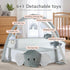 5-in-1 Mallify XL Large Baby Gym & Ball Pit, Play Mat & Play Gym, Combination Baby Activity Gym with Milestone Cards