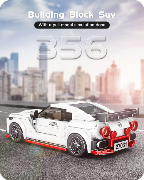 Mould King Speed Champion Nissan GTR NISMO Car Models Building Toys with Display Case, 27031 Model Car Kits Building Blocks, Race Car Building Sets, JDM Car Building Kits for Adults Kids 8+(356PCS)