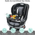 3 Inch Car Seat Snack Tray for Toddlers - Cup Holder Fits Most Sippy Cups & Straw Bottles with Dip Well, Mess-Free