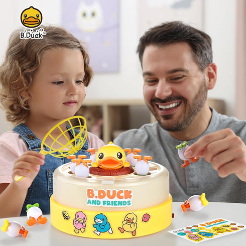 B.Duck Games for Kids Age 4-6, Bounce and Catch Duck Board Games for Family, Birthday Gifts for Toddlers 3-5
