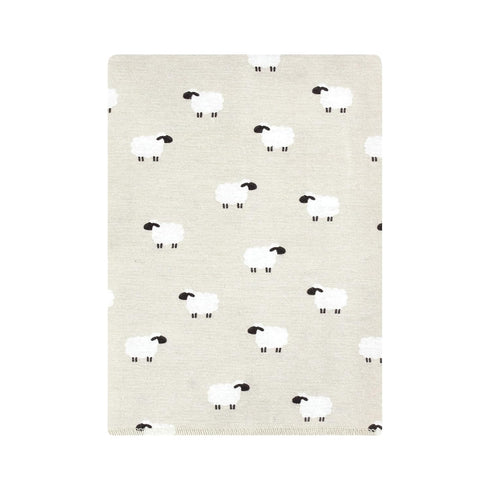 Hudson Baby Unisex Baby Flannel Burp Cloth 12pk, Taupe Sheep, One Size