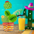 Gejoy 6 Pieces Cactus Party Decorations, Honeycomb Table Centerpieces Paper Cutouts for Fiesta Birthday Baby Shower