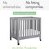 2 Pack, 24" 38" Joey + Joan Waterproof Mini Crib Mattress Protector x Quilted Ultra Soft Bamboo Viscose Terry Mini Crib