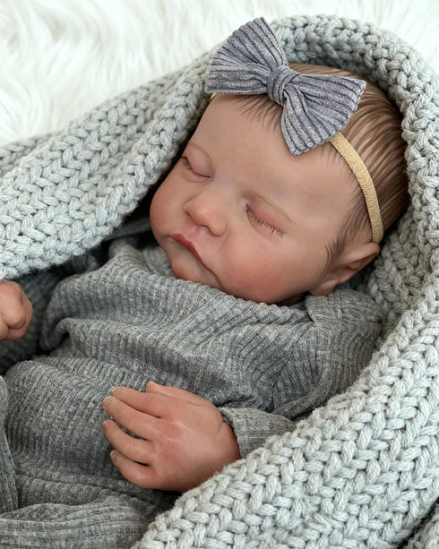 17-Inch 3+ FOCKOF Realistic Reborn Baby Dolls Girl Soft Vinyl Lifelike Real Life Baby Dolls Babe Reborn Accessories