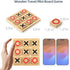 Wooden Tic Tac Toe Game - 5.9 Inch Small Travel Board Games - Tic Tac Toe Coffee Table Decor