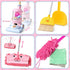 Playset 2-4, 6-Piece Set TUZT Kids Cleaning Toys for Ages Compact Pretend Vacuum with Light & Sound (No Suction)