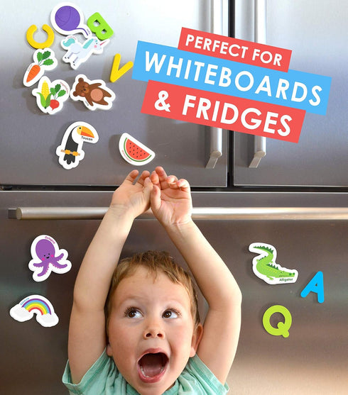 Set 78 52 26 Curious Columbus Magnetic Objects and Letters. of Foam Magnets Including Pictures and Uppercase Alphabet