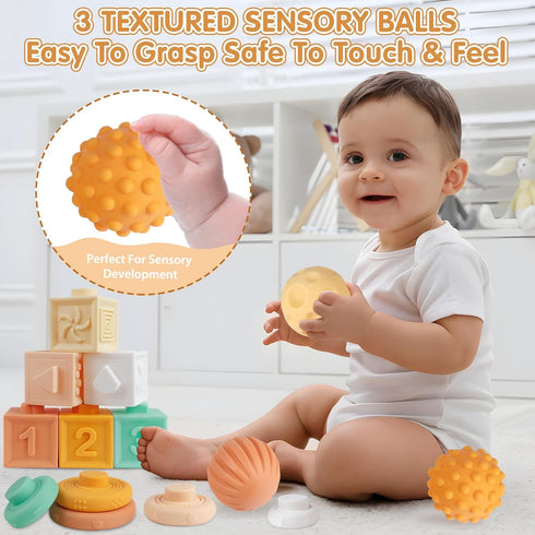 6-12 6 1 Wuzhineisn Baby Toys Months Montessori Toys in Musical Instruments for Toddler, Stacking Blocks Development