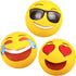 Coconut Float Emoji Beach Balls - 18 Inch Inflatable Balls for Summer Parties & Swim Events