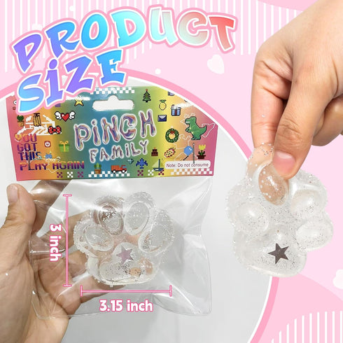 JIACAI 2pcs Squishy Paw, Cat Paw Squeeze Toys,Cute Fufu Toys, Fidget Toys for Stress Relief, Novelty Cute Things Sticky