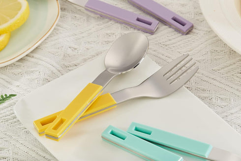 ANNOVA Children's Flatware, 6 Pieces Kids Silverware - Stainless Steel, 3 Safe Forks, 3 Tablespoons, Toddler Utensils