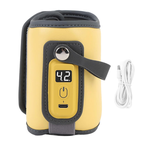 RASTKY Baby Milk Warmer Adjustable Temperature Portable Fast Heating Bottle Warmer for Travel Parents Polyester Fiber