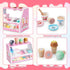 Counter Playset 3+ WHOHOLL Wooden Ice Cream for Toddler Girl Toys, Play Store Pretend Toy Food Play Kitchen Accessories