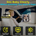 Thybro 1080P 4.3" 19.7ft 3-Row Baby Car Mirror Camera: Rearview Mirror Monitor - See Baby and Rear Traffic at Once