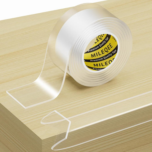 MILEQEE Clear Edge Protector Strip, 1.57in x 3.28FT, Sharp Edge Wrap Cover Tape,