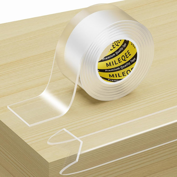 MILEQEE Clear Edge Protector Strip, 1.57in x 3.28FT, Sharp Edge Wrap Cover Tape,