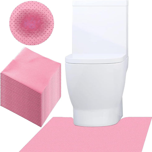 SYMHHA Upgraded 20 Pack Disposable Toilet Mats for Clean&Hygienic Bathroom,Super Absorbent Toilet Floor