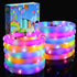 24 Pack Pack Light Up Glow Sticks Fidget Pop Tubes, Glow in The Dark Party Supplies Toddler Sensory Toys, Glow Stick