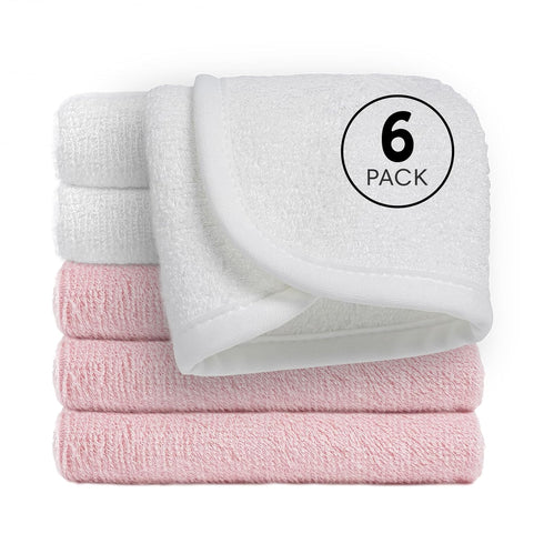 Cagreex Reusable Organic Baby Washcloths Set: 6 Packs 10 * 10 Ultra Soft