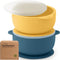 KeaBabies 2-Pack Baby Bowls with Suctions, Lids - Silicone Toddler Suction Bowls