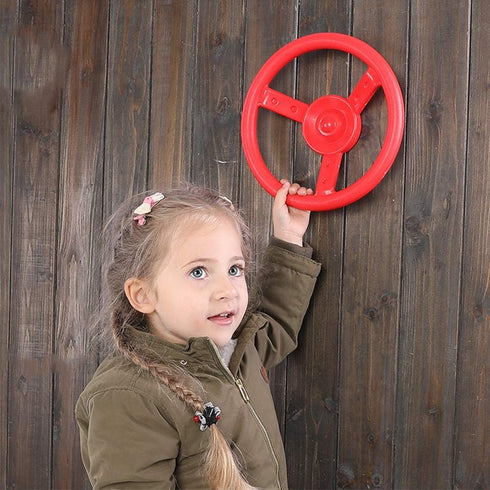 Pirate Ship Wheel Playground Toy for Kids, Amusement Park Outdoor Garden Steering Climbing Frame Gift, Lightweight