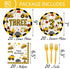 80 3rd 3rd Letromp Pcs Construction Birthday Decorations Construction Three Years Old Disposable Paper Dinner Plates