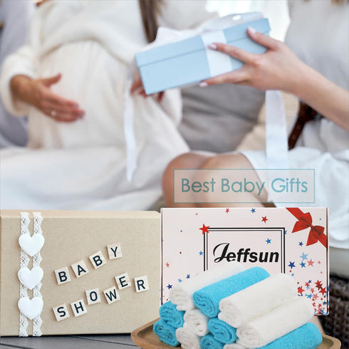 12 Pack, 10x10 inch Baby Washcloths Heavenly Soft Wash Cloths for Face and Body, Gentle & Safe White Face Towel on