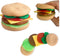 Stretchy Burger Sensory Toy Play Food 7pc Set, Stackable Stretchy Hamburger Toy