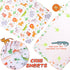 1 Pack Cloele Animal Fitted Crib Sheet for Girls Jungle Baby Nursery Bed Sheet for Standard Crib and Toddler Mattresses