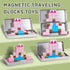 Jollynamy 1-3, 4-8, Mini Portable Magnetic Blocks with Iron Storage Box - Travel Magnet Building Block for Toddler STEM