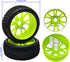 4PCS 17mm Hub Wheel Rim & T Grain Tires - Yellow for HSP 1:8 Off-Road RC Car Buggy