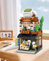 Set 379 (1656) Japanese City Street View Matcha Shop, MOC Creative Mini Building Blocks House pcs, Simulation