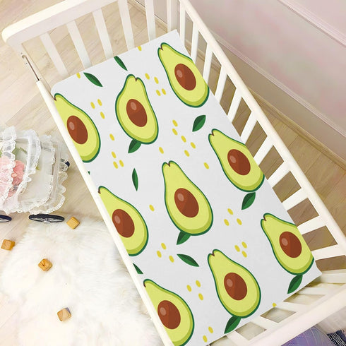 Set, Mattress#239 Fitted Crib Sheets for Boys Girls, Soft Breathable Comfortable Cartoon Avocado Baby Sheet Crib Sheets