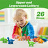 26PCS 3-5, Dinosaur Alphabet Learning Toys for Kids Ages Double-Sided ABC Matching Game with Uppercase Lowercase