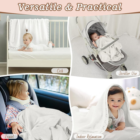 31x40 inches(Oatmeal YOYI YOYI Cotton Baby Blanket Toddler Blankets Soft Warm Breathable Nursery Swaddling Blankets