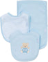 Little Me Baby Boy Newborn Bib and Burp Set, Light Blue, One Size