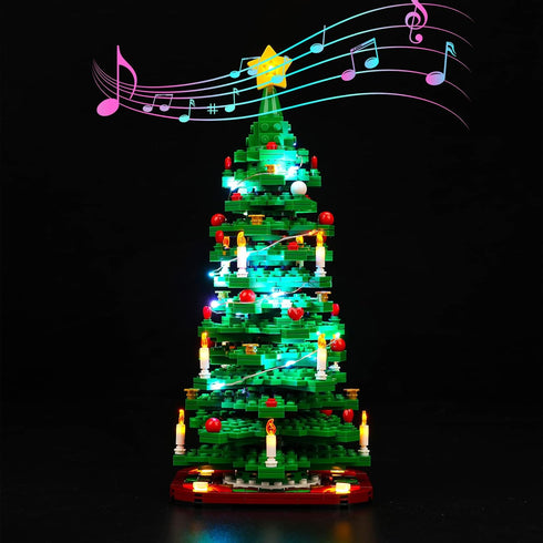 Upgraded LED Light Kit for Lego Christmas Tree Set - Music Version Compatible with LEGO 40573 (Model Not Included)
