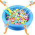 Timisea 3 Pcs Fishing Rod Pole Pool Toy, Magnetic Fishing Game for Toddler Kids, Baby Bath Toy, Educational Learning