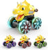 Intoypad Yellow Triceratops Dino Monster Truck Toddler Push Car Toy with LED