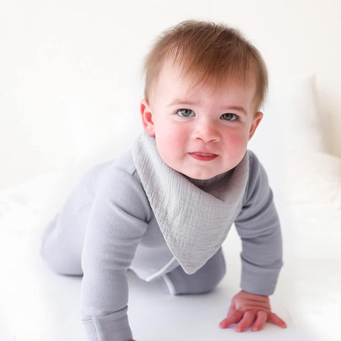 Konssy 10 Pack Muslin Baby Bibs, 100% Cotton Bandana Drool Bibs for Unisex Boys Girls