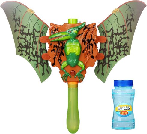 Mr. Bubble Motorized Musical Dinosaur Bubble Blower with 4 Ounce Premium Solution for Kids Age 3 and Up