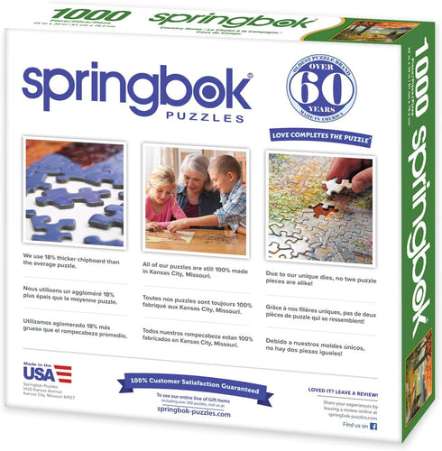 Springbok Country Home 1000 Piece Jigsaw Puzzle, Relaxing Fall Landscape
