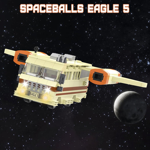 Nubee Spaceballs Eagle 5 Building Set, Space Movie Car Moc Model with Cockpit and Secret Hyper-Jets, Gift for Kids 8+