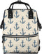 Qewfoju Nautical Themed Simple Anchors 1 Pattern Diaper Bag Backpack Multifunctional Baby Bags
