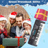 Kids 37 Keys Keyboard Piano for Beginners, Electronic Piano with Microphone Educational Musical Toys for Ages 3-6
