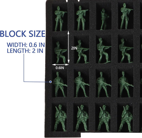 Portable Miniature Figure Storage & Carrying Case, 4 Foam Layers fits 108 Infantry Minis & Pick & Pluck for Large