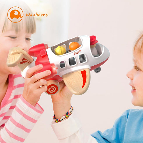 1-3, 18 2 3 4 5 Wanborns Airplane Toys for Toddlers Toys Planes Toys with Sound and Light, Mini Airliner Toys