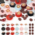 Cheriswelry 84Pcs Miniature Coffee Mugs Resin Coffee Beans Cups Miniature Ornaments Food