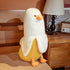 12" PEACH CAT Banana Duck Plush Toy Cute Plushie Hugging Plush Pillow Duck Stuffed Animal for Girls and Boys White