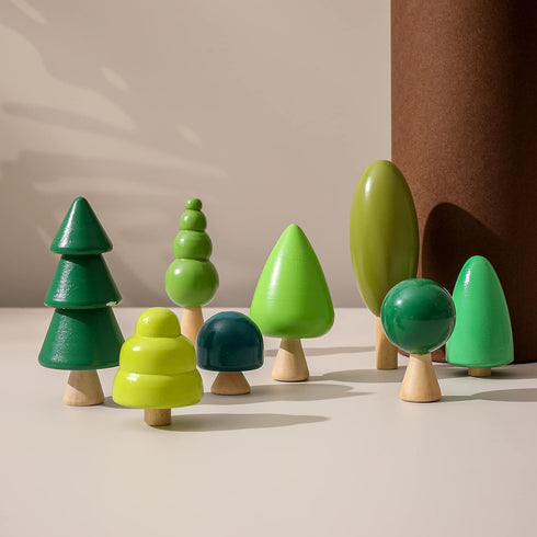Youuys Wooden Craft Forest Trees Toys, 8 Pcs Mini Tree Kit Craft Set for Early Educational Preschool Projects